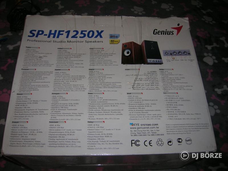 Genius SP-HF1250X stúdió monitor hangszórók
