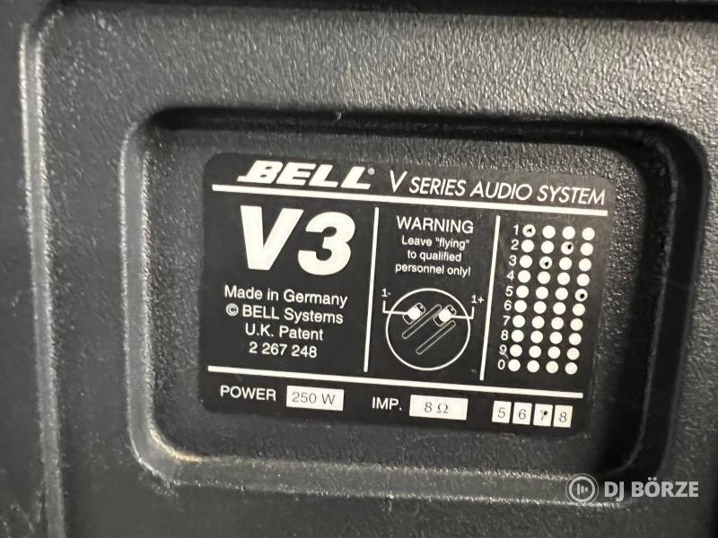 Bell, Fostex V3, 250W RMS, 15", 8 ohm topláda pár, hangfal pár + állvány