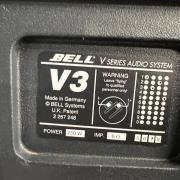 Bell, Fostex V3, 250W RMS, 15", 8 ohm topláda pár, hangfal pár + állvány