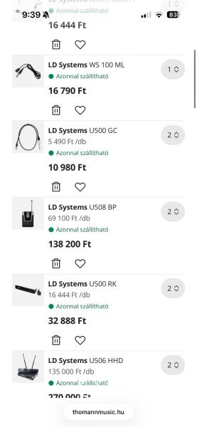 LD Systems Mikrofon szett - zsebadó, fejmikrofon, kézi mikrofon stb