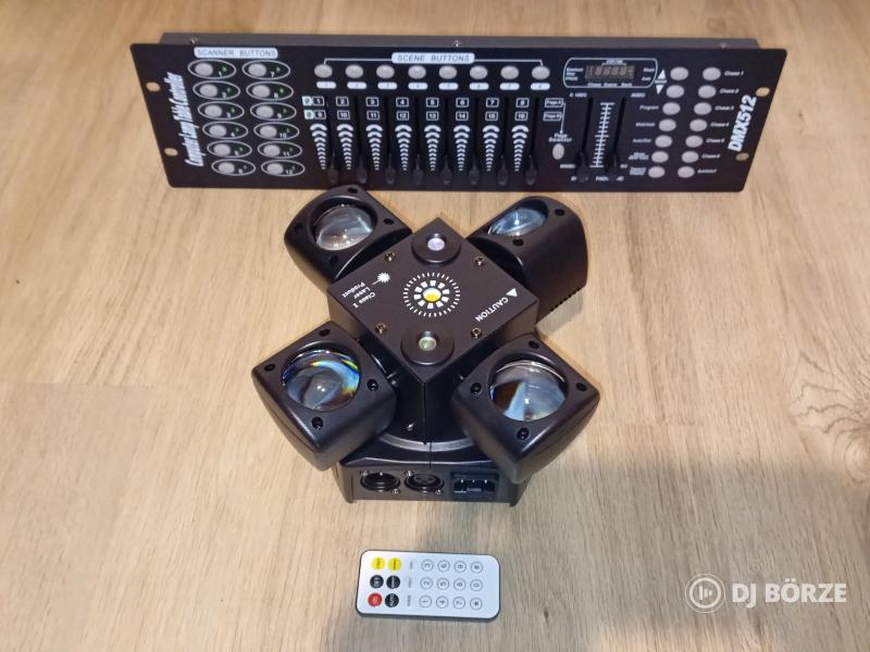 2db!Okos kis robot!4 karú 3in 1 RGBW beam, strobi, RG lézer (beszámítás is) videót!!!