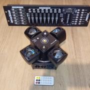 2db!Okos kis robot!4 karú 3in 1 RGBW beam, strobi, RG lézer (beszámítás is) videót!!!