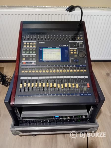 Yamaha 03D dönthető rack-ben, bekábelezve, kerekes konténerben (beszámítás is)