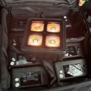 Akkumulátoros PAR Lámpa - 4x12W RGBWAUV - IP65 - 8 db