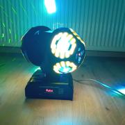 Középfény!Dupla rgbw led, rgb yellow pink cyan segédled, RG lézer (beszámítás is) Saját videó!