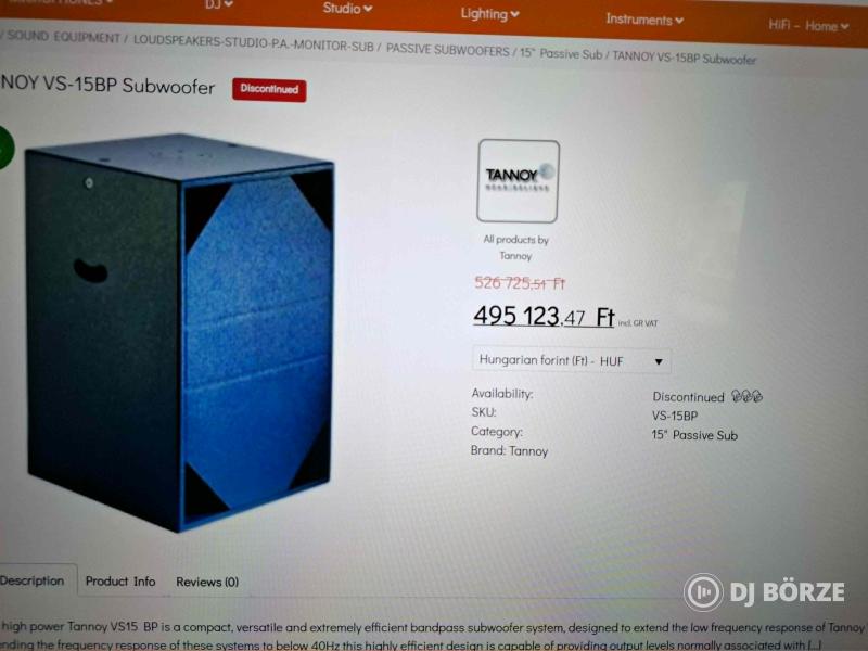 Tannoy mélynyomó pár !