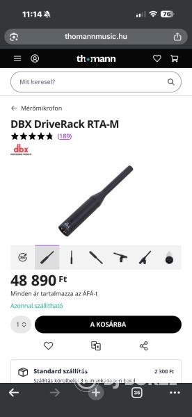 🚀 dbx DriveRack PA2 Processzor + RTA-M Mérőmikrofon Szett ELADÓ! 🚀