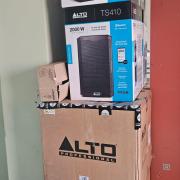 ALTO Professional TS410 + TS12S hangrendszer - 2x aktív hangfal + 2x szubwoofer + keverő + állványok