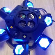 Okos nagy LED robot!6 karú 4 in 1 RGBW beam, strobi:White&gold, RG lézer (beszámítás is)Saját videó!