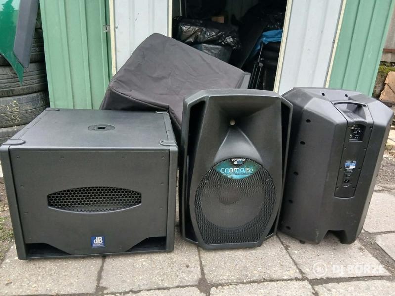RCF ART315MK4, DB Technologies CROMO, DB 808D, DB 915DX, 512DX, DB 405 + tokok