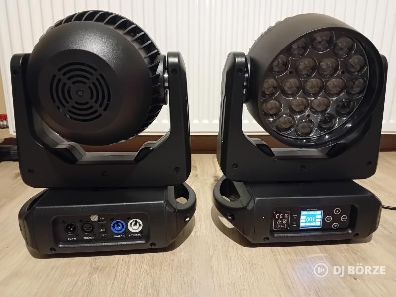 Olcsóbb lett!12db van! 19*15w, 4 in 1, RGBW Zoom & Wash robot, Power :350W! (Beszámítás is)