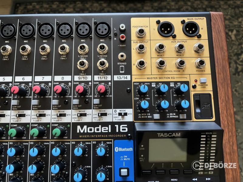 Tascam Model 16 - Mixer, USB-s multitrack interface, SD-kártyás rögzítő