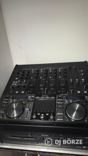 Pioneer DJM-5000 + Pioneer MEP-7000 komplett professzionális DJ rendszer egyedi rackben