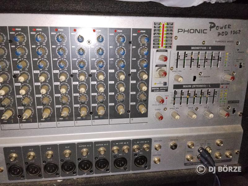 Eladó robson Ds-100 hangfalpár phonic powerpod 1062 keverő erősítő.
