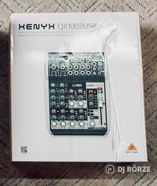Behringer Xenyx QX1002USB kompakt keverő + USB interfész + Klark Teknik FX