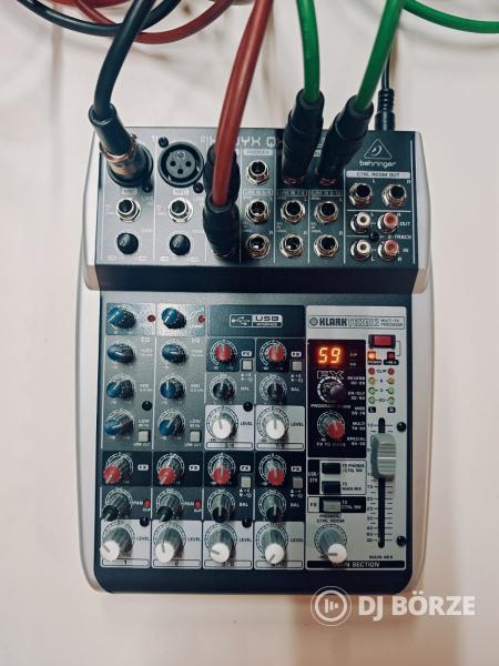 Behringer Xenyx QX1002USB kompakt keverő + USB interfész + Klark Teknik FX