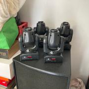 4x ADJ InnoPocketSpot intelligens robotlámpa.