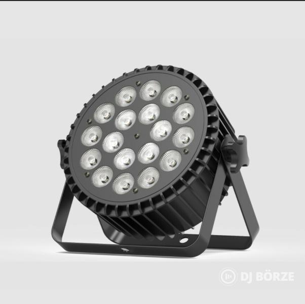 Eladó új 18x10 watt fém házas PAR lámpák rackekkel