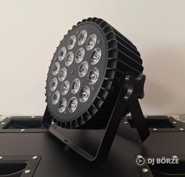 Eladó új 18x10 watt fém házas PAR lámpák rackekkel