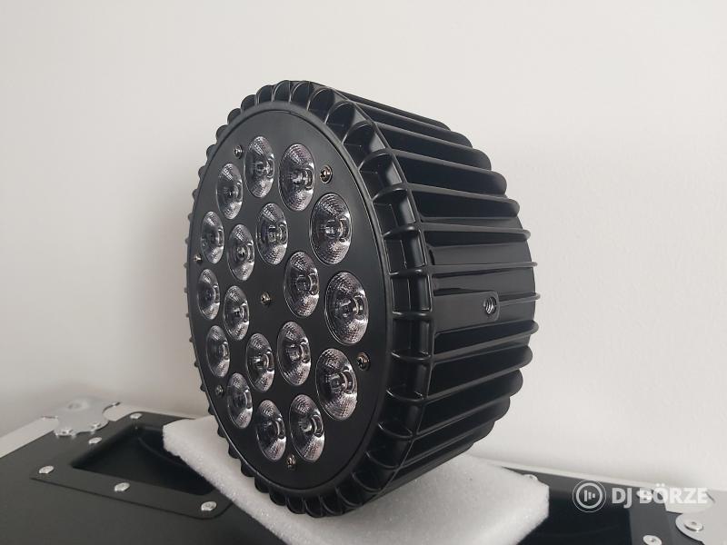 Eladó új 18x10 watt fém házas PAR lámpák rackekkel