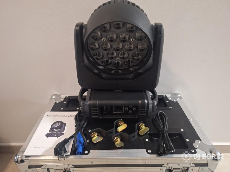 Eladó új 19x15 watt wash zoom robotlámpák rackekkel, ingyenes szállítással