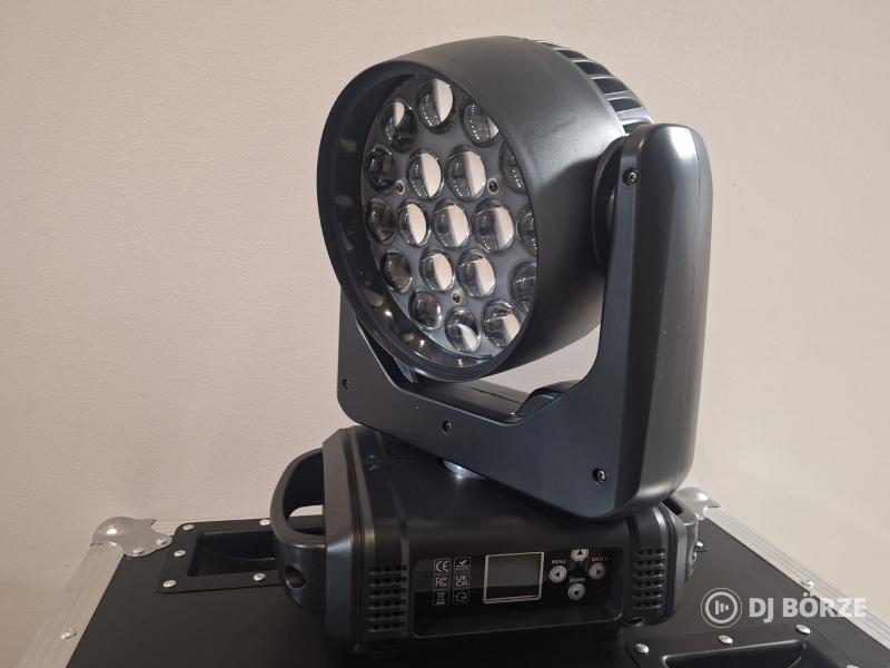 Eladó új 19x15 watt wash zoom robotlámpák rackekkel, ingyenes szállítással