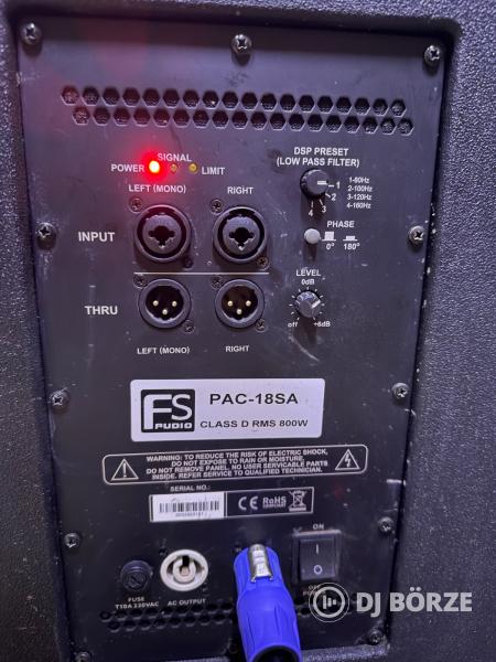 FS Audio PAC-18SA aktív sub subwoofer mélyláda