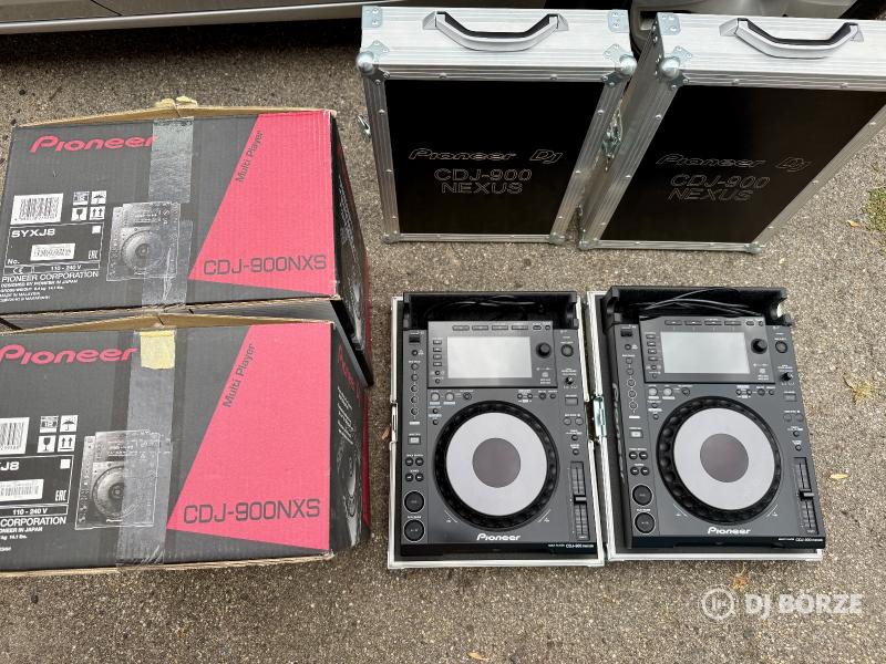 Pioneer CDJ-900NXS PÁR (2015) + GYÁRI DOBOZOK + Safe Case RACKEK