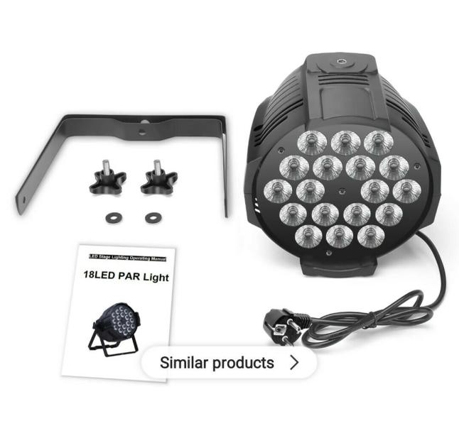 Eladó új 18x10 watt, fém házas RGBW PAR lámpák