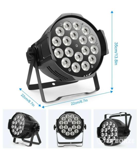 Eladó új 18x10 watt, fém házas RGBW PAR lámpák
