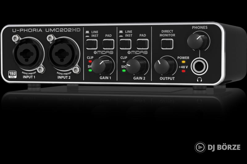 Behringer U-Phoria UMC202HD USB audio interfész