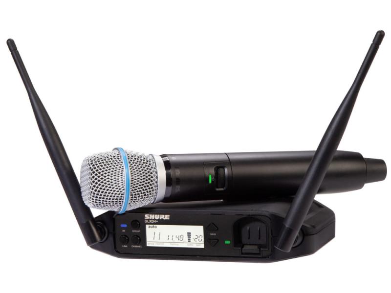 Shure GLXD24+E/B87A-Z4 Digitális vezeték nélküli kéziadós mikrofonrendszer
