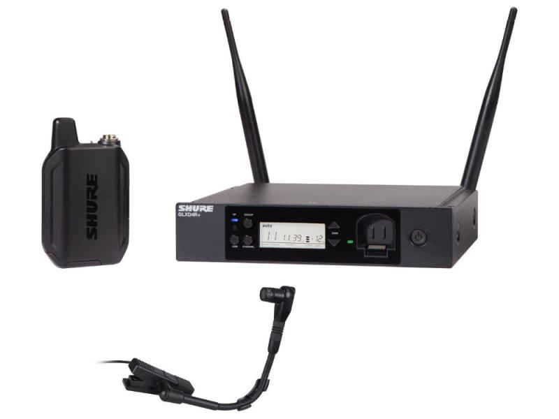 Shure GLXD14R+E/B98-Z4 Dual Band digitális rack hangszeres szett Beta 98H/C mikrofonnal