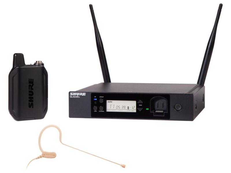 Shure GLXD14R+E/MX53-Z4 Dual Band digitális rack szett MX153 fülmikrofonnal