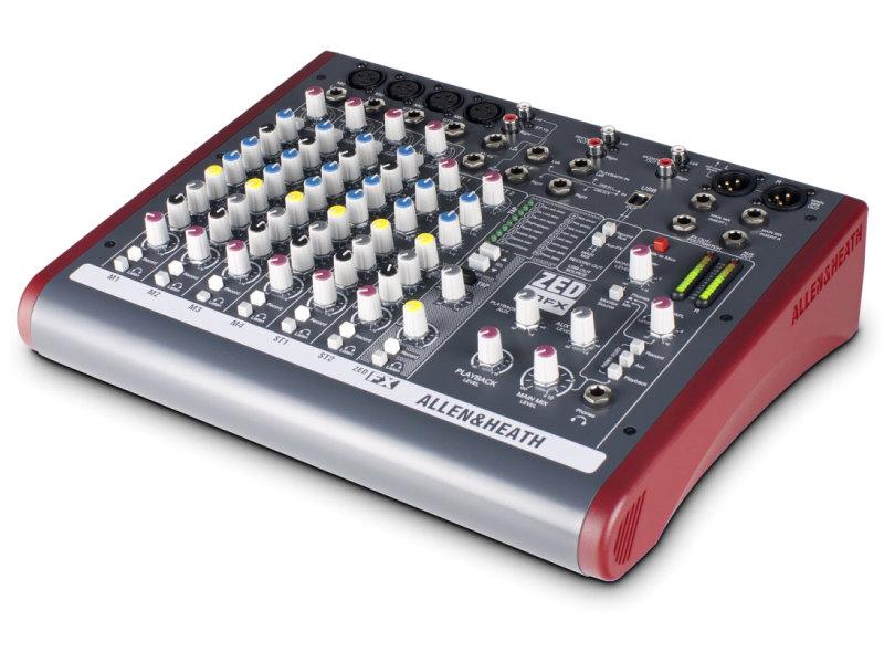 Allen & Heath ZED-10FX 10 csatornás keverőpult USB interfésszel és effektekkel
