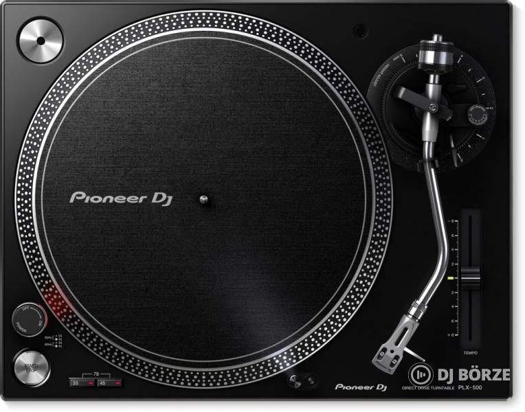 Pioneer DJ PLX-500-K direkt hajtású lemezjátszó, fekete