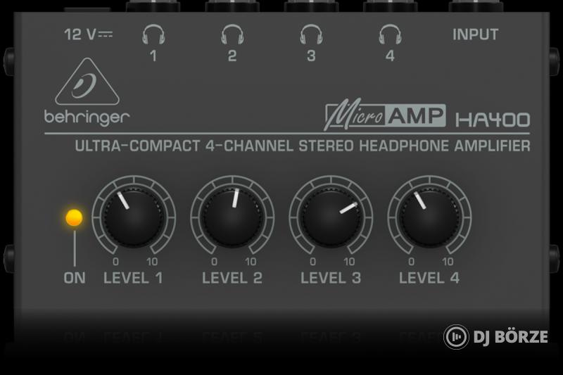 Behringer MicroAMP HA400 sztereó fejhallgató erősítő