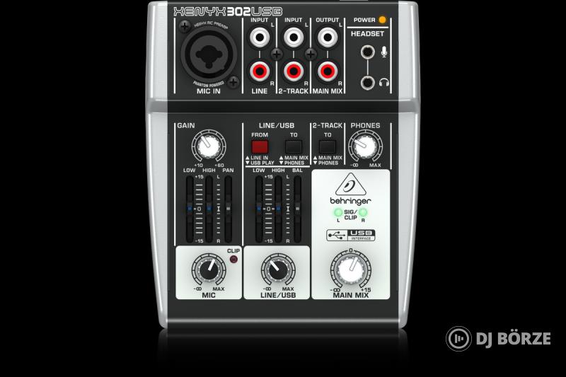 Behringer XENYX 302USB analóg minikeverő USB interfésszel