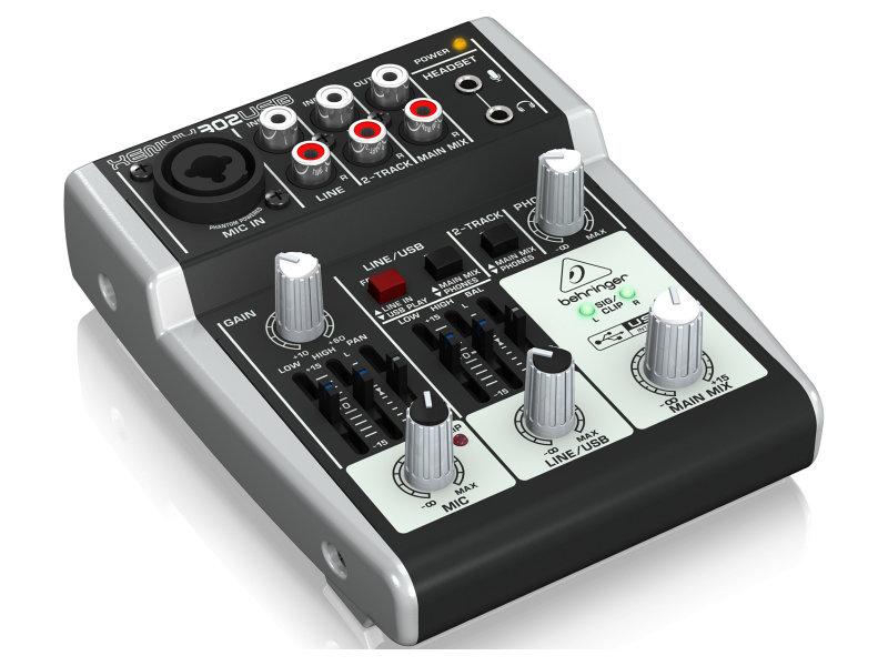 Behringer XENYX 302USB analóg minikeverő USB interfésszel