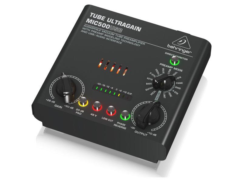 Behringer MIC500USB csöves mikrofon előerősítő USB-vel