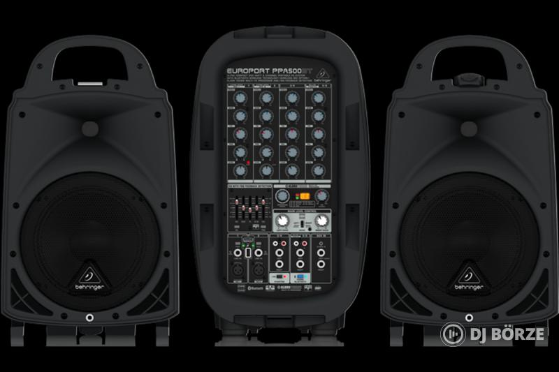 Behringer Europort PPA500BT 500 W-os hordozható PA rendszer Bluetooth-szal