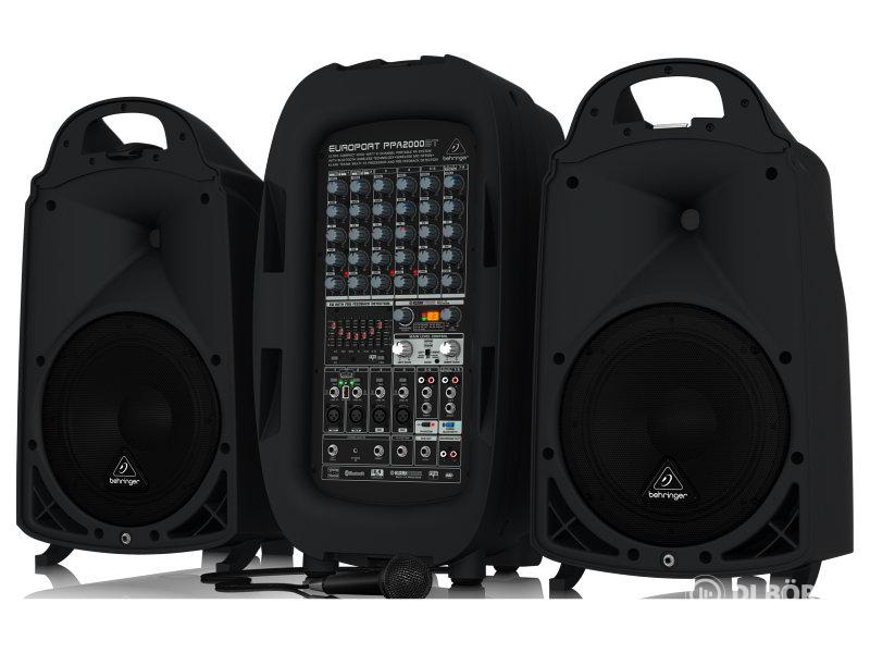 Behringer Europort PPA2000BT 2000 W-os hordozható PA rendszer Bluetooth-szal