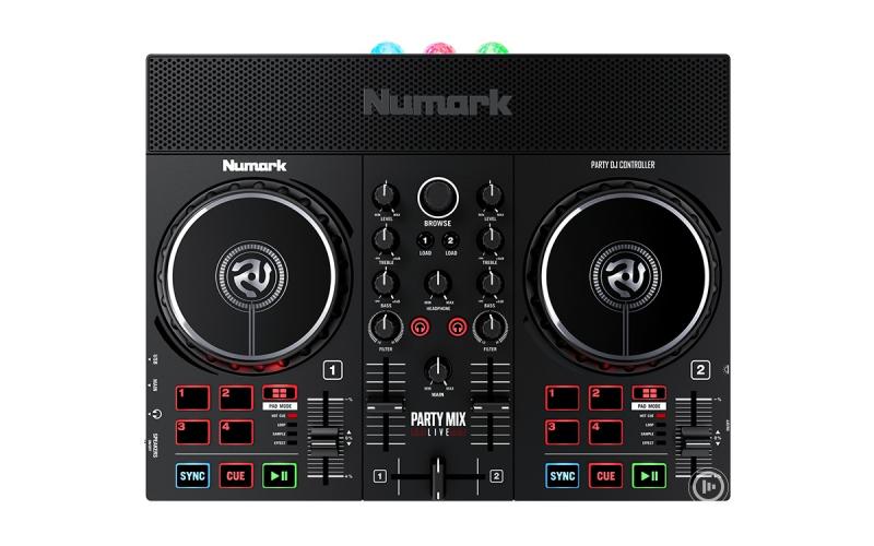 Numark Party Mix Live DJ kontroller beépített fényeffektekkel és hangszóróval