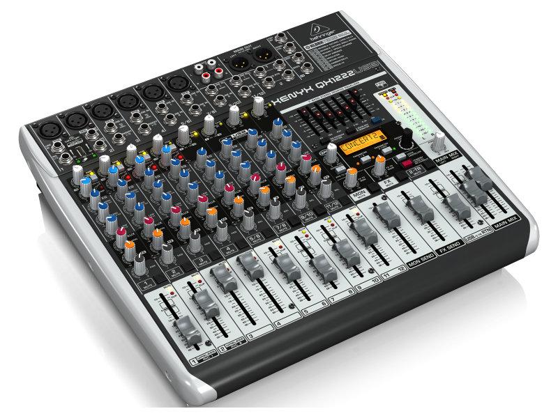 Behringer XENYX QX1222USB 12 Csatornás Analóg Keverő USB Interfésszel és FX-szel