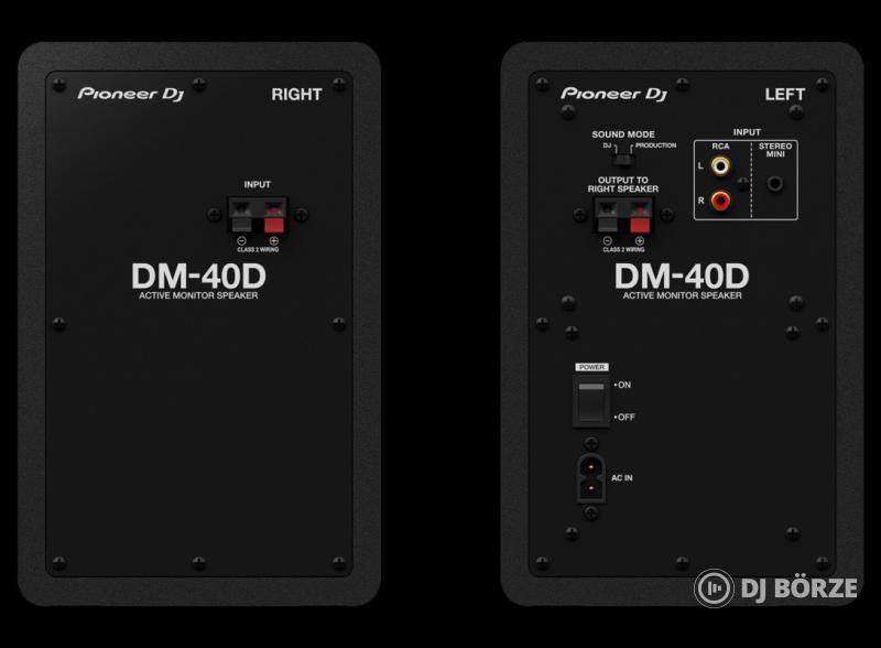 Pioneer DJ DM-40D aktív monitor hangfalpár – fehér