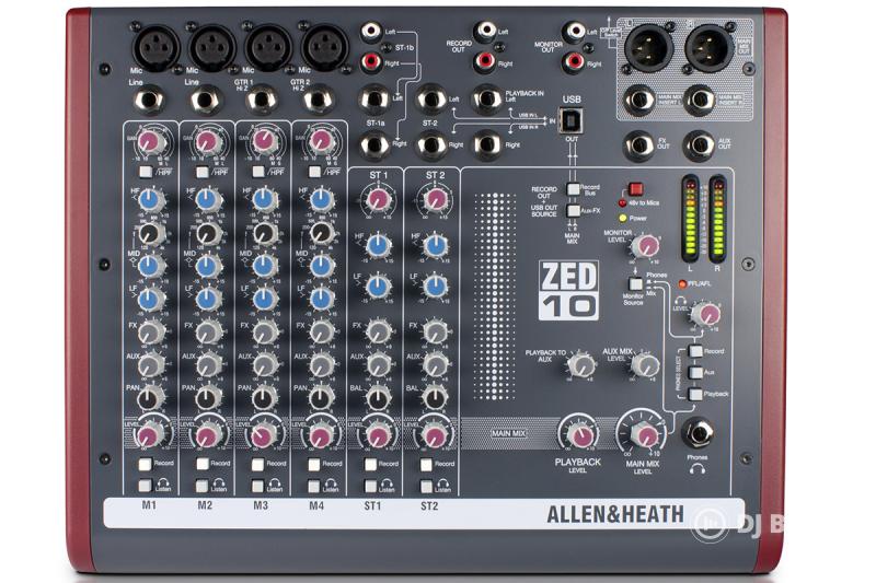 Allen & Heath ZED-10 10-csatornás USB keverőpult