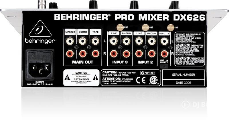 Behringer PRO MIXER DX626 3 Csatornás DJ Mixer