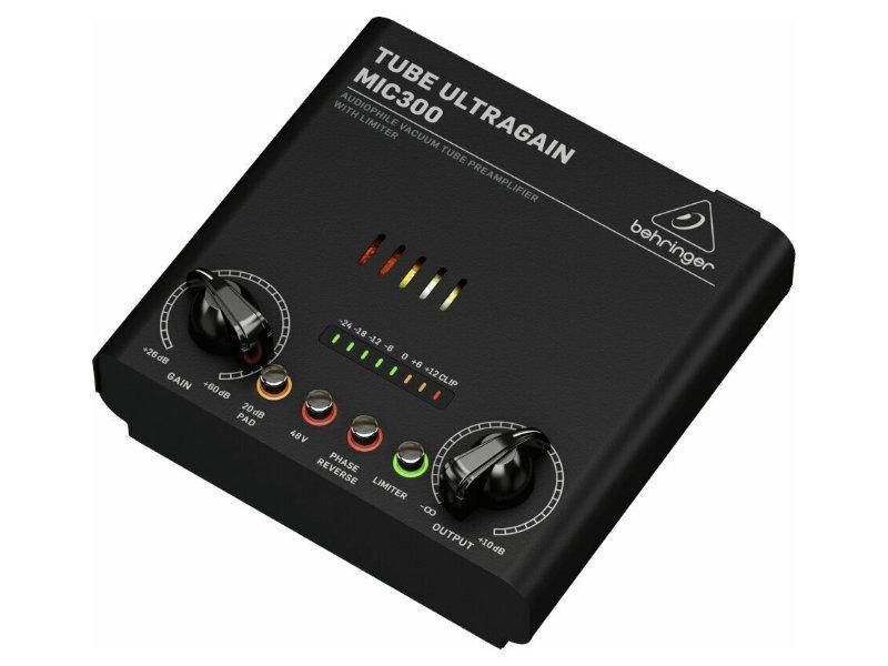 Behringer MDX4600 V2 kompresszor/limiter
Behringer MIC300 mikrofon előfok