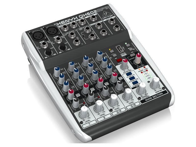 Behringer XENYX QX602MP3 6 csatornás analóg keverő