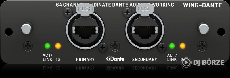 Behringer WING-DANTE 64x64 csatornás Dante AoIP bővítőkártya